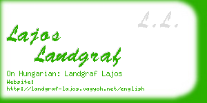 lajos landgraf business card